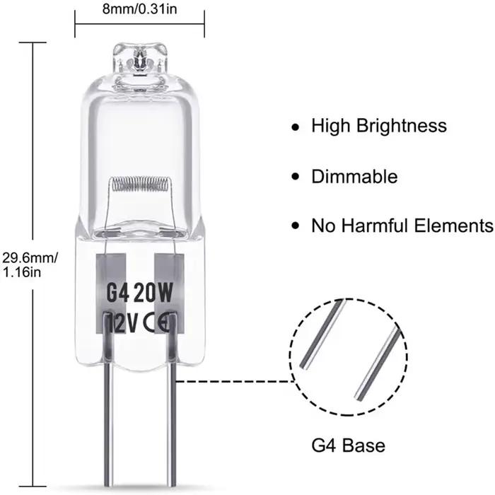 10/50/100 pièces G4 12V 10W 20W ampoules LED