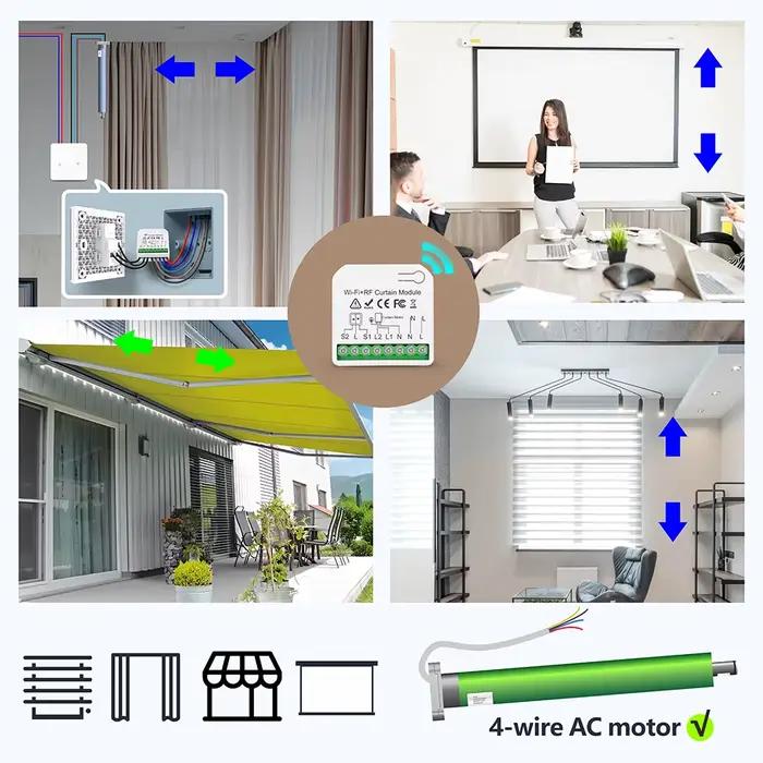 Commutateur de rideau de volet roulant WiFi RF