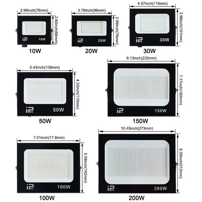 Projecteur LED 100W 150W 200W éclairage extérieur 6500K étanche Garage salle de sport rue porte appliques projecteurs AC220V