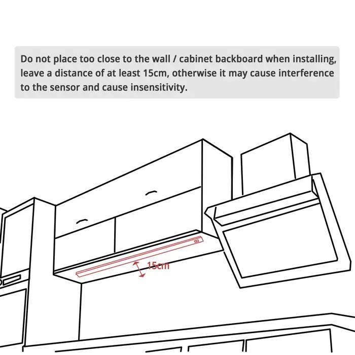 Barre lumineuse LED avec interrupteur à gâchette sans contact à onde manuelle