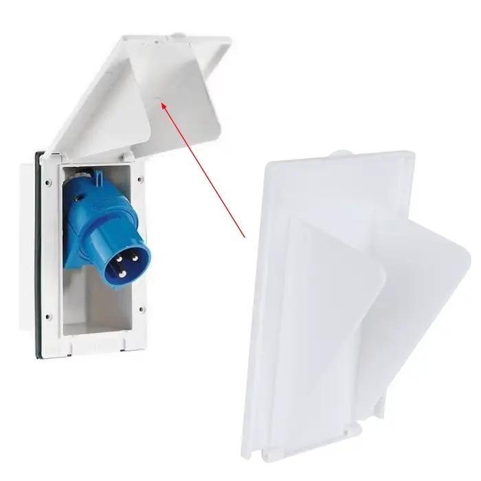 Couverture de protection étanche et anti-poussière pour prise électrique extérieure de camping-car - Couvercle de boîte