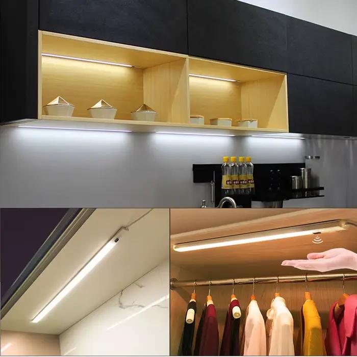 Barre lumineuse LED avec interrupteur à gâchette sans contact à onde manuelle