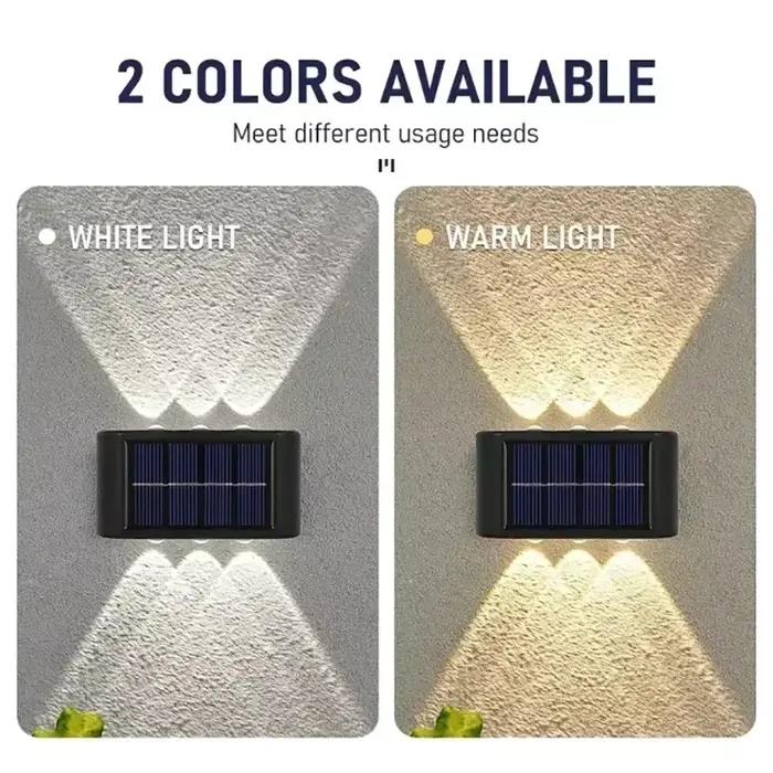 Lampe solaire extérieure murale 10 LED étanche pour jardin