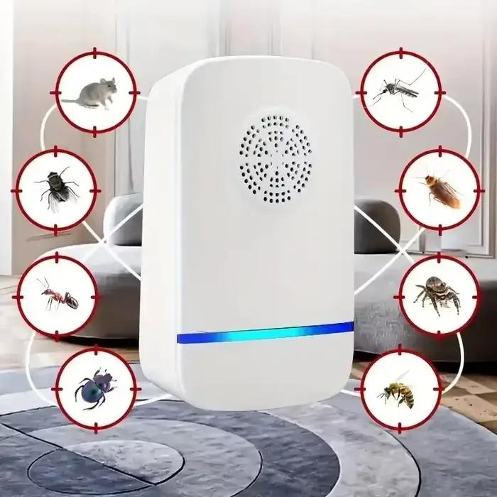 Répulsif antiparasitaire à ultrasons enfichable - Contrôle efficace des insectes intérieurs pour moustiques