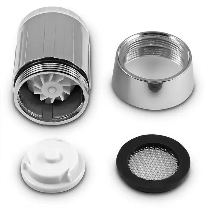 Douche veilleuse lampe capteur hydroélectrique Led lumières robinet tête température détectable veilleuses pour salle de bain plusieurs couleurs