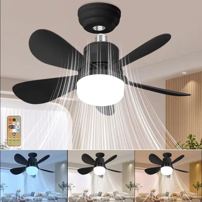 Ventilateur de plafond à douille avec télécommande