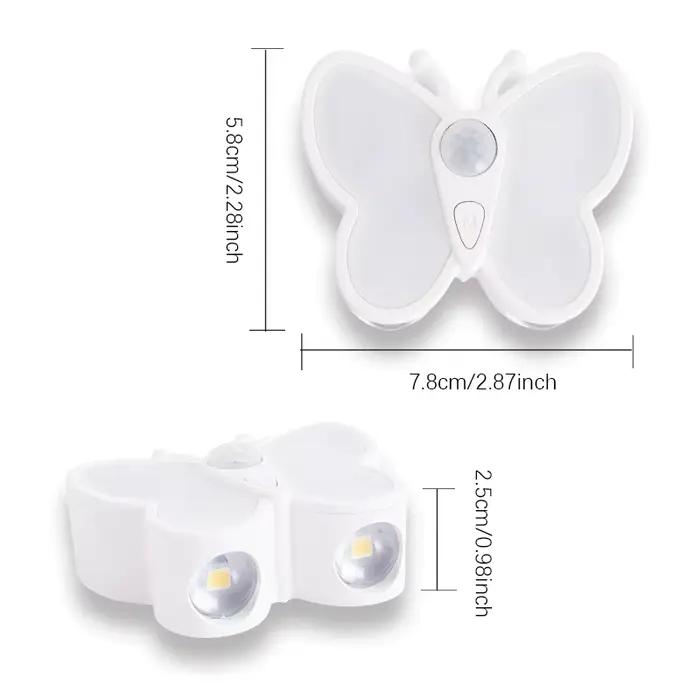 Papillon capteur de mouvement veilleuse LED sous armoire lumières lampe Rechargeable pour placard
