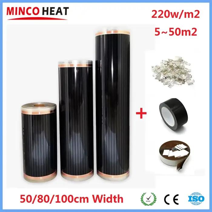 Film chauffant infrarouge 5 ~ 50m2 220w/m2