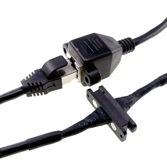 Connecteur magnétique RJ45 Cat5 blindé 8P à double rangée de broches Pogo