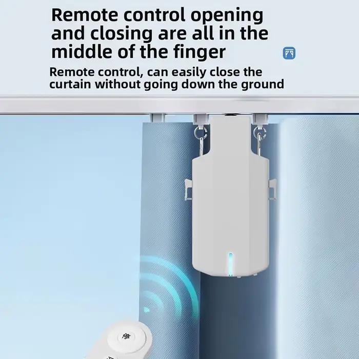 Moteur de rail de rideau électrique intelligent avec télécommande pour usage domestique