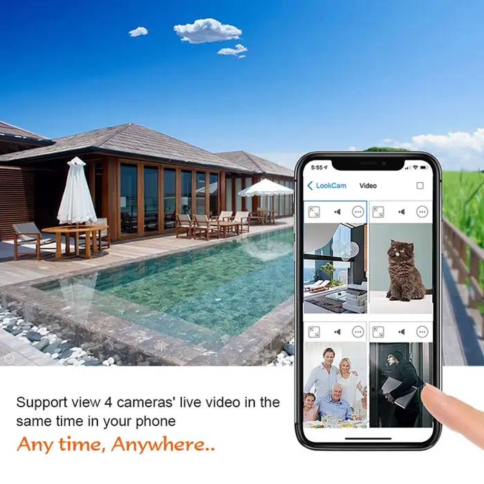 La caméra 4K DIY sans fil WiFi 2.0MP prend en charge l'application pour téléphone intelligent pour regarder la diffusion en direct à distance Moniteur IPC de qualité 1080P 3 modèles disponibles