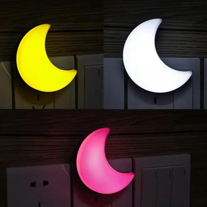 Lune veilleuse brancher dans le mur mignon bébé mur pépinière lampe capteur de lumière Intelligent LED