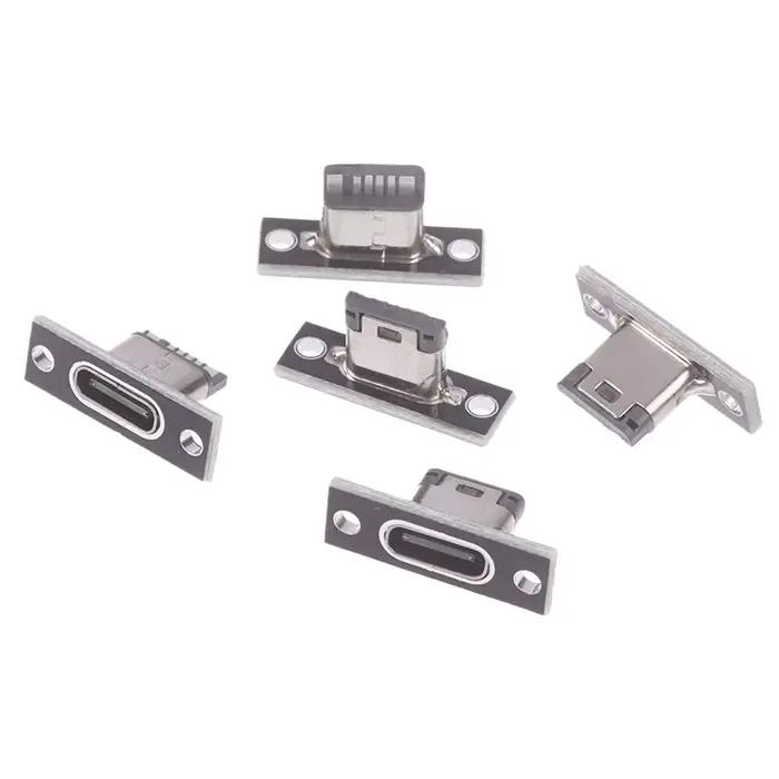 Prise USB 3.1 Type C avec plaque de fixation à vis
