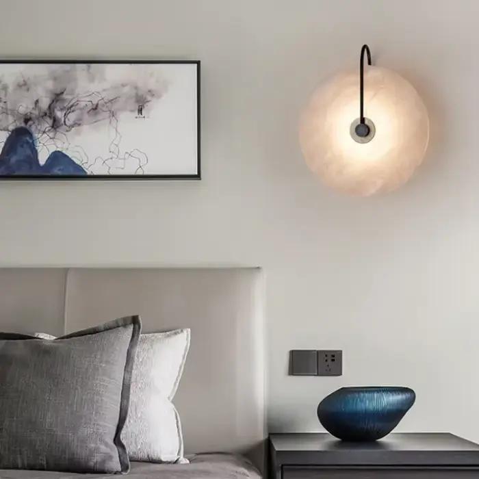 Applique murale Led moderne lumières pour chambre salon marbre décoration lampe éclairage de fond hôtel couloir allée Bahtroom