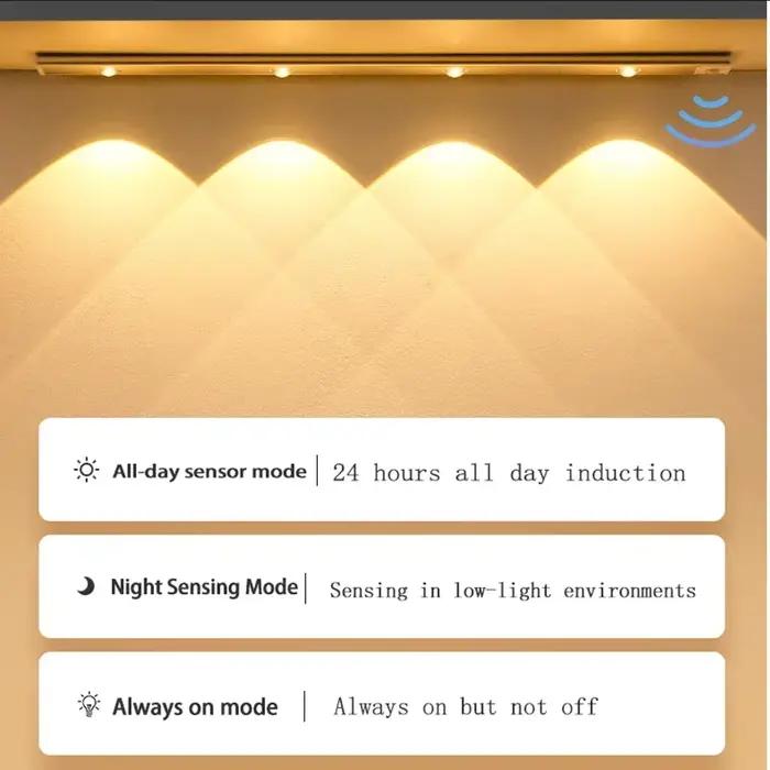 LED armoire veilleuse capteur de mouvement sans fil Ultra mince sous