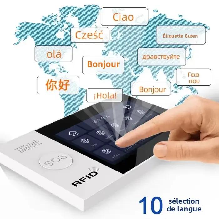 Kit d'alarme PGST 4G Tuya nouveau système de sécurité domestique sans fil 107 avec détecteur de mouvement sirène WiFi GSM alarme antivol Alexa et Google