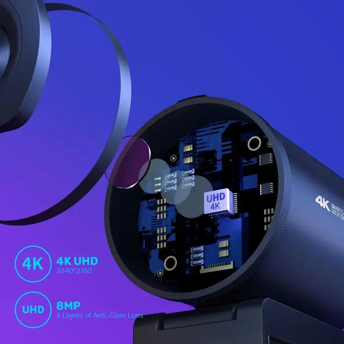 Webcam 4K 1080P 60FPS avec autofocus