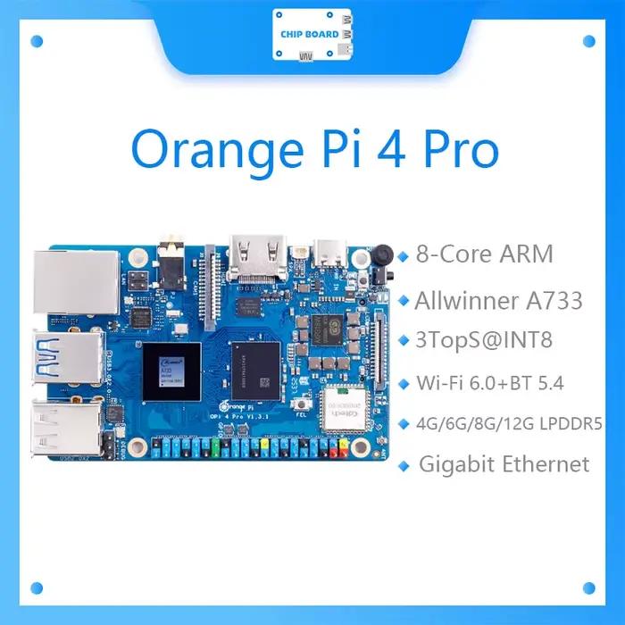 Orange Pi 4 Pro, ordinateur monocarte avec RAM LPDDR5