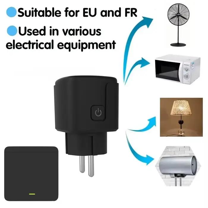 Prise de courant intelligente sans fil avec télécommande 220V 4000W 16A