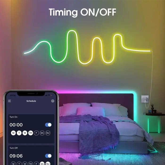 Bande lumineuse LED néon RGBIC intelligente