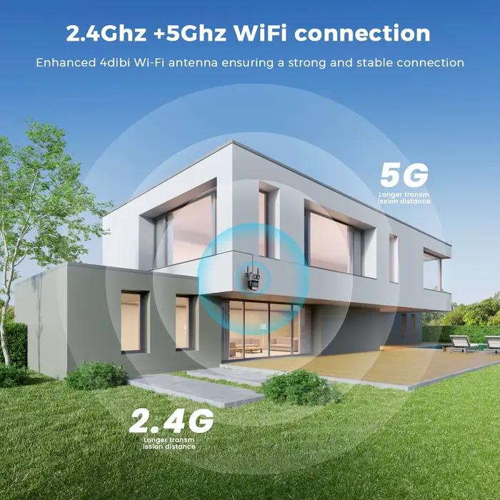 BESDER 15MP Wifi caméra PTZ extérieur double écran 10X Zoom numérique détection humaine 10MP sécurité IP