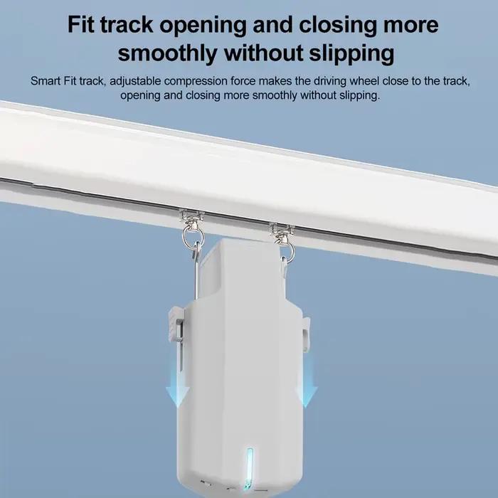 Moteur de rail de rideau électrique intelligent avec télécommande pour usage domestique