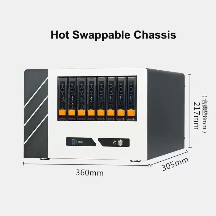 Serveur de stockage de disque Nas-8