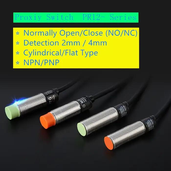 Capteur de proximité PR12-4DN Type métallique inductif NPN PNP M12 cylindrique huile étanche à l'eau Anti-poussière DC12-24V 3 fils