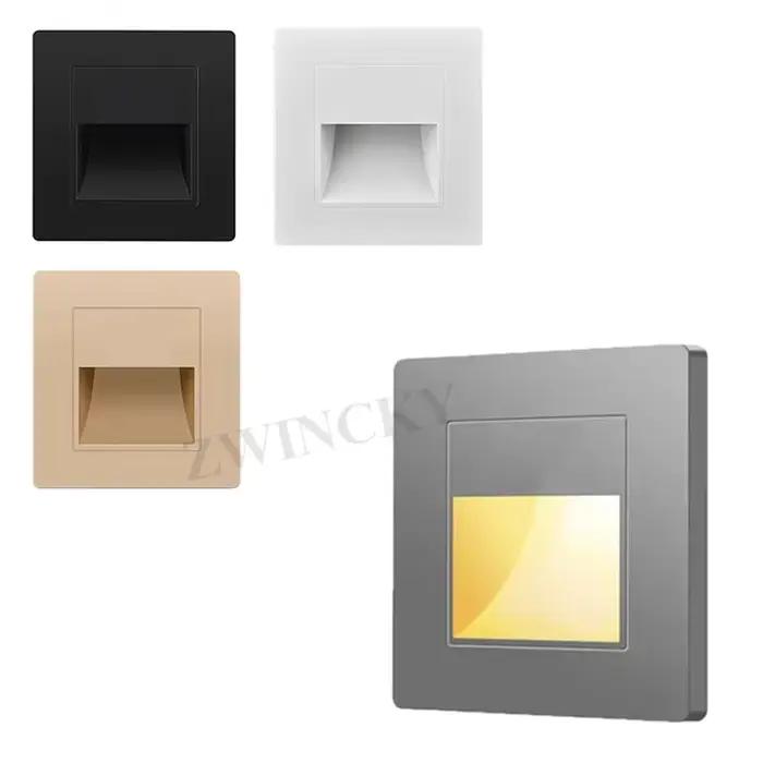 Led escalier lumière 4 couleurs applique murale encastré pied couloir étape lampe