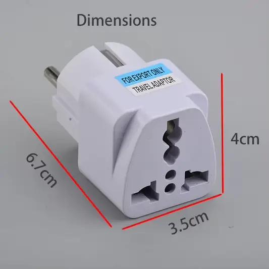 Adaptateur universel gris de prise de l'UE convertisseur électrique de voyage pour rénovation maison et voyages internationaux avec prise universelle pour 153 pays