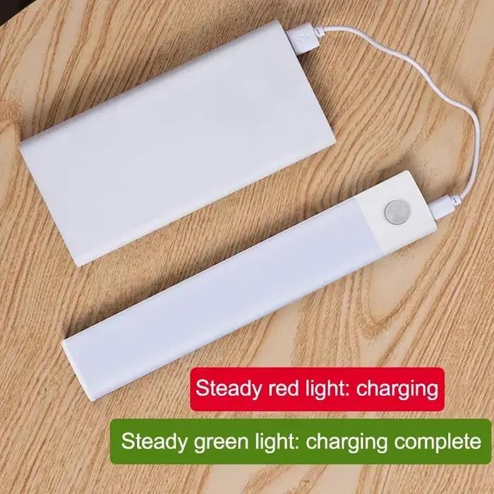 Sous-meuble lumières LED capteur de mouvement veilleuse USB Rechargeable lampes à intensité variable pour armoires de cuisine chambre armoire éclairage