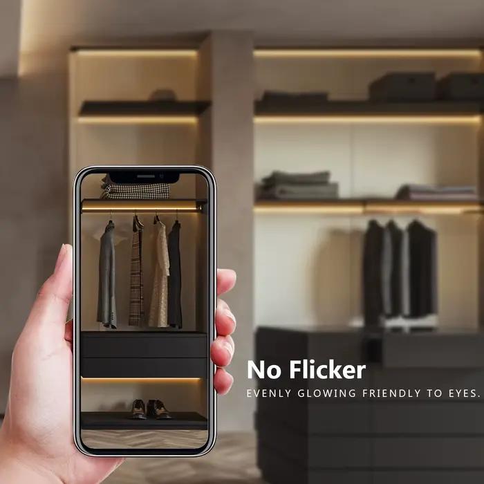 Dimmable LED armoire lumière COB bande cuisine étagère garde-manger vitrine chambre placard rétro-éclairage lampe main tactile capteur de mouvement interrupteur
