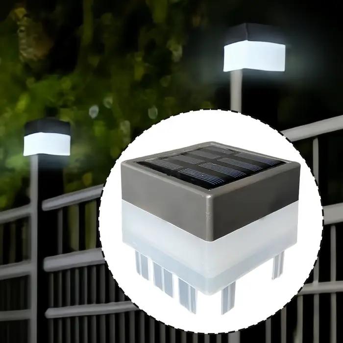 Poteau de clôture lumière solaire moderne sans câblage éclairage