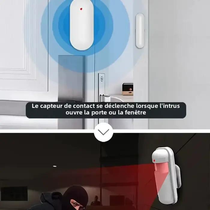 Kit d'alarme PGST 4G Tuya nouveau système de sécurité domestique sans fil 107 avec détecteur de mouvement sirène WiFi GSM alarme antivol Alexa et Google
