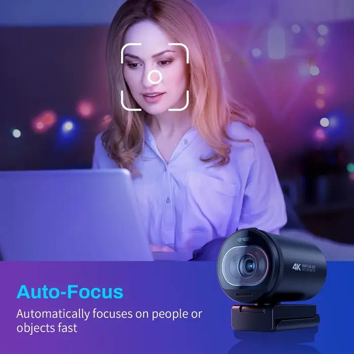 Webcam 4K 1080P 60FPS avec autofocus