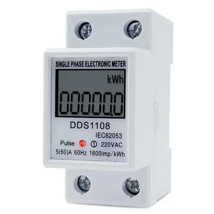 Compteur de consommation d'énergie à affichage numérique LCD