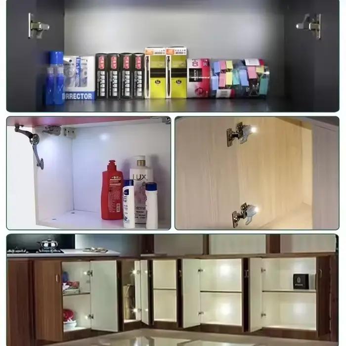 10 pièces/ensemble armoires de cuisine lumières LED charnière intérieure lampe éclairage pour chambre armoire placard