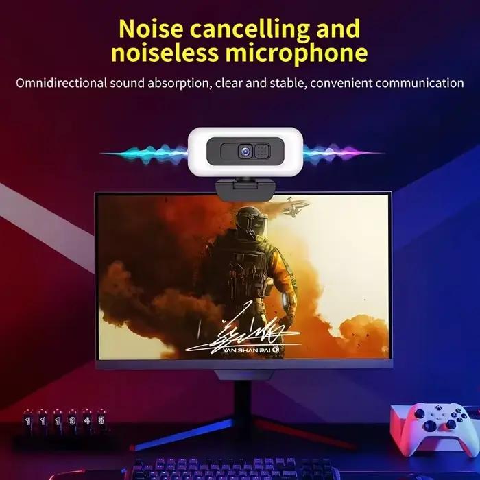 Webcam Lenovo 2K/4K Ultra HD avec autofocus