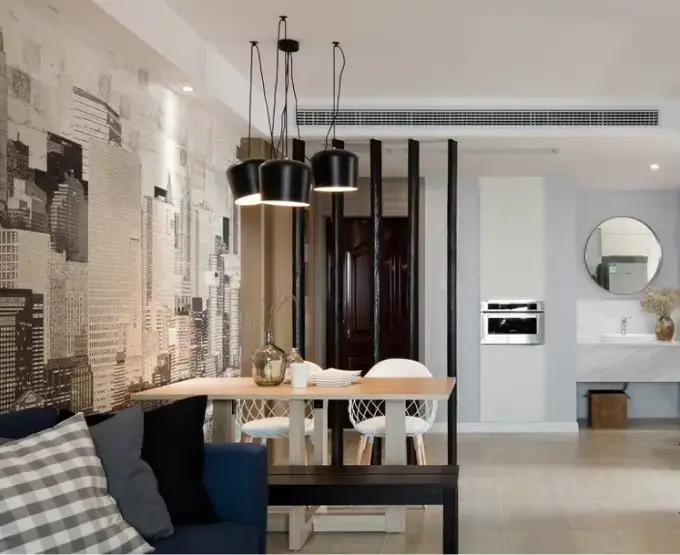 Éclairage pour salon moderne Simple tambour en aluminium industriel vent magasin de vêtements café ciel filles lustre dispersé