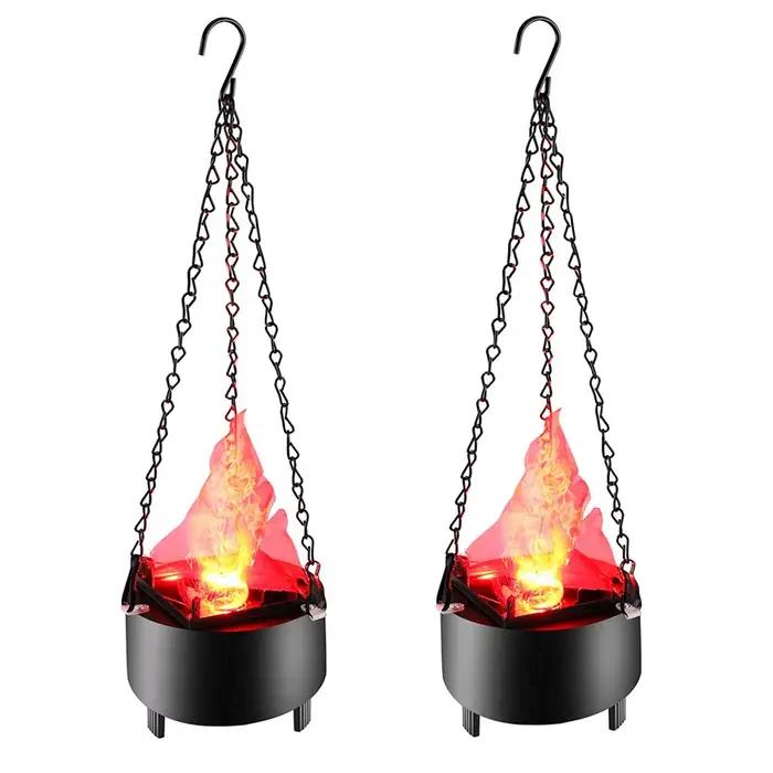 Lampe LED suspendue à effet de feu dynamique