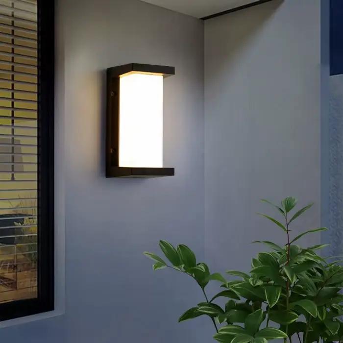 Applique murale extérieure LED moderne E27 étanche IP65 en aluminium porche lumière jardin clôture rue