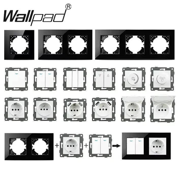 Wallpad – prises blanches ue et interrupteurs tactiles