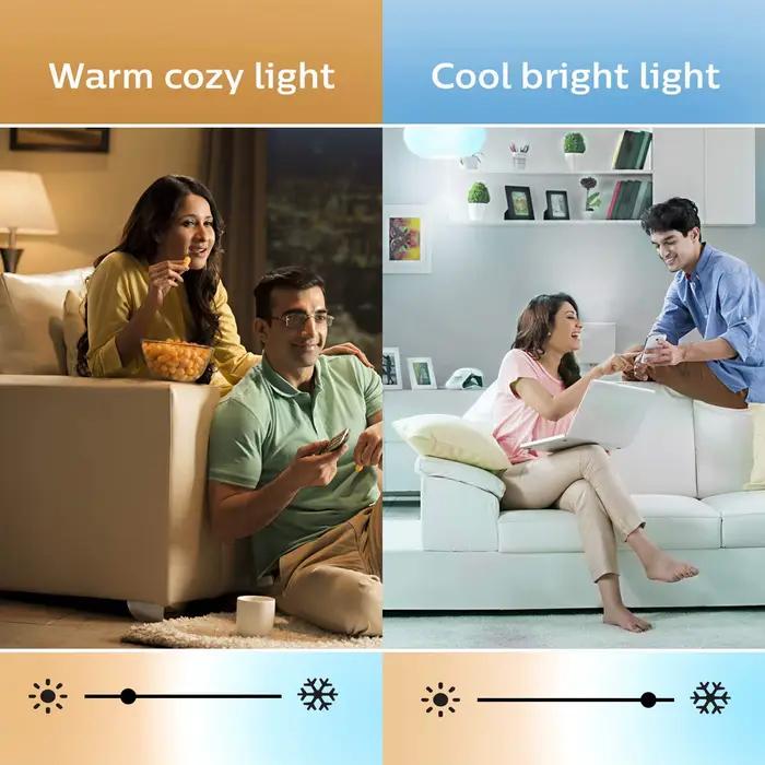 Philips WiZ 4.9W E27 P45 Wi-Fi et Bluetooth LED Mini ampoule boule intelligente 220-240V 16 millions de lumière polychrome givrée lampe à intensité variable
