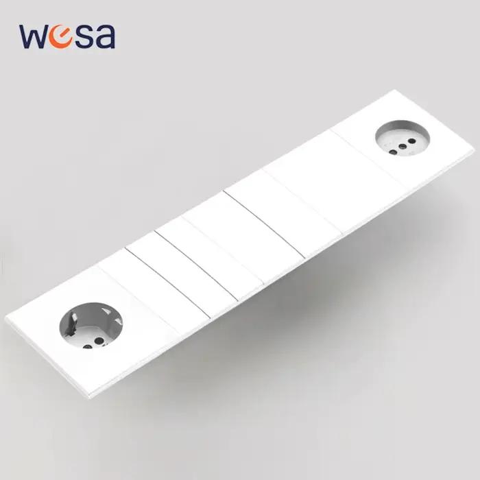 Panneau intégré blanc interrupteur à bascule prises de courant bouton