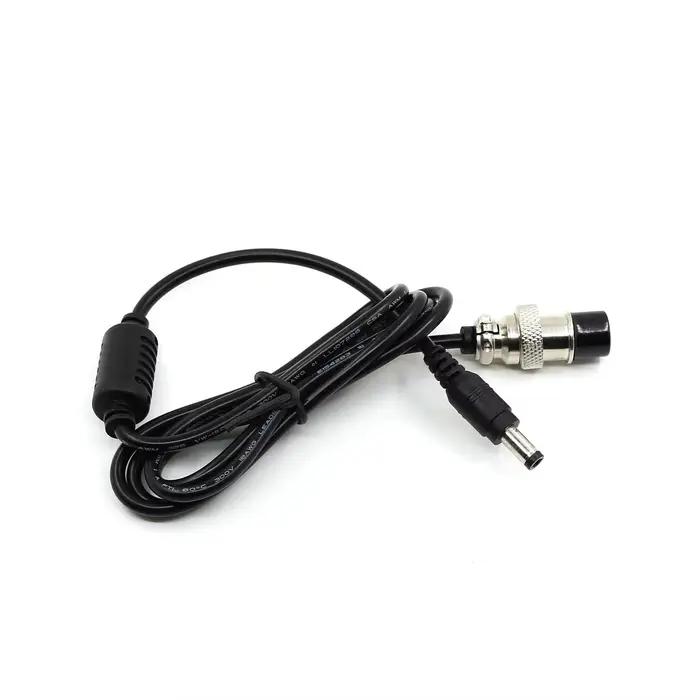 Câble d'alimentation cc noir GX16 de 1.2M