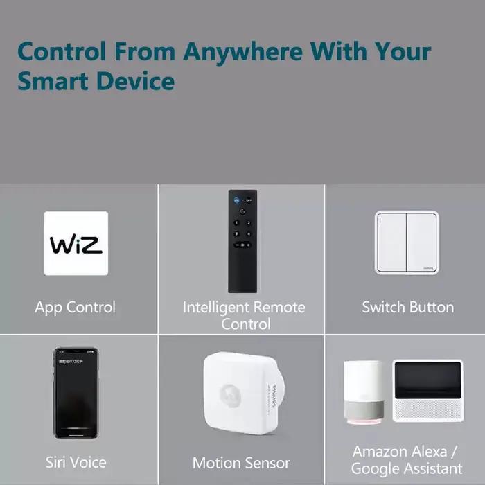 Philips WiZ 4.9W E27 P45 Wi-Fi et Bluetooth LED Mini ampoule boule intelligente 220-240V 16 millions de lumière polychrome givrée lampe à intensité variable