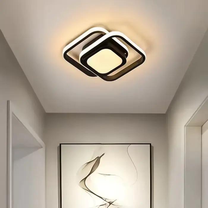 LED allée plafonniers lustre moderne trois couleurs lampe lampes minimalistes pour chambre lumière Surface Installation salle à manger