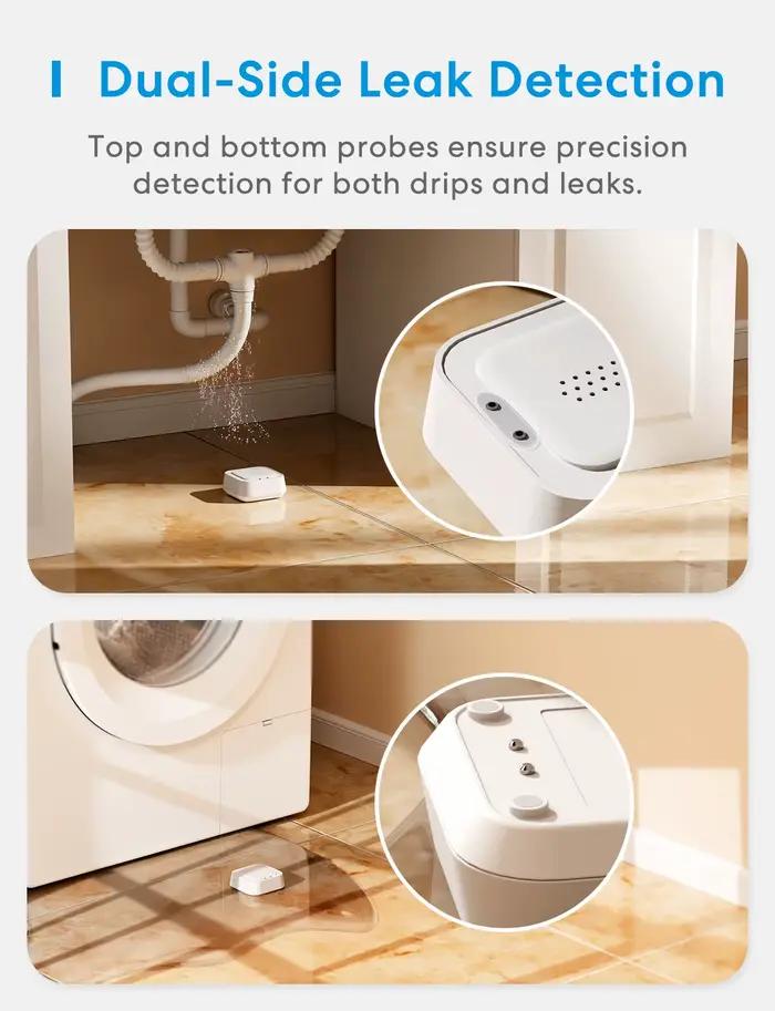 Meross Homekit capteur de fuite d'eau intelligent avec système d'alarme contrôle par application détecteur
