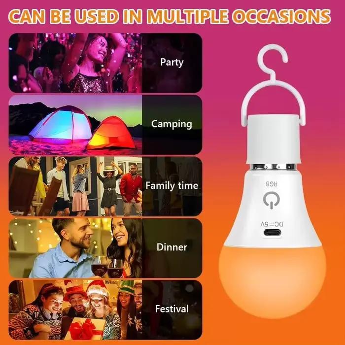 Ampoule Led Rechargeable couleur rvb
