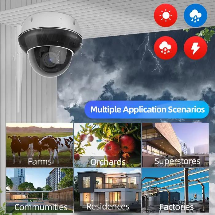 Caméra dôme PTZ suivi humanoïde 4K 8MP HD WiFi